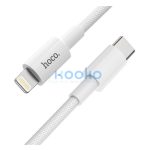 Hoco X56 USB-C / Lightning töltő- és adatkábel, 20W, 1m, fehér
