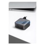 Forcell hálózati gyorstöltő 3xUSB-C + USB-A, PD + QC 4.0, 4A, 100W, kék