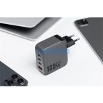 Forcell hálózati gyorstöltő 3xUSB-C + USB-A, PD + QC 4.0, 4A, 100W, kék