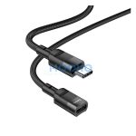 Hoco U107 USB-C hosszabbító kábel 1,2m, fekete