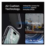 Spigen Ultra Hybrid Apple iPhone 15 Pro Max tok, Space Crystal, átlátszó-szürke, fekete-átlátszó