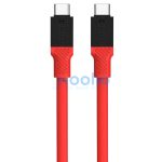 Tactical Fat Man USB-C / USB-C töltő- és adatkábel, 1m, piros