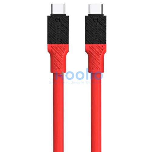 Tactical Fat Man USB-C / USB-C töltő- és adatkábel, 1m, piros