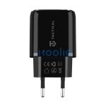 Tactical Base Plug Dual gyorstöltő adapter USB-A+ USB-C, 20W, fekete
