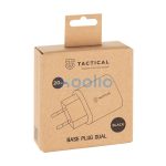 Tactical Base Plug Dual gyorstöltő adapter USB-A+ USB-C, 20W, fekete