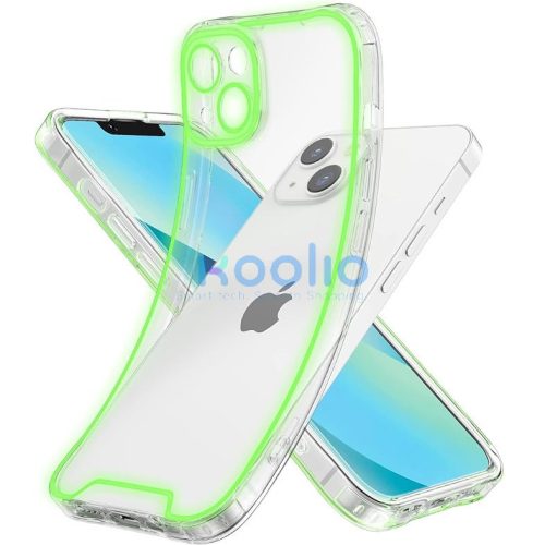 Apple iPhone 15 foszforeszkáló / sötétben világító szilikon tok, zöld