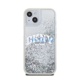   DKNY Liquid Glitter Arch Logo iPhone 15 hátlap tok, átlátszó