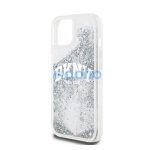 DKNY Liquid Glitter Arch Logo iPhone 15 hátlap tok, átlátszó