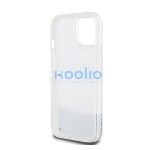 DKNY Liquid Glitter Arch Logo iPhone 15 hátlap tok, átlátszó