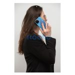 Forcell F-Protect Mirage Apple iPhone 15 Magsafe kompatibilis hátlap tok, madártoll minta, kék