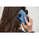 Forcell F-Protect Mirage Apple iPhone 15 Magsafe kompatibilis hátlap tok, madártoll minta, kék