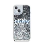 DKNY Liquid Glitter Big Logo Apple iPhone 15 Plus / 14 Plus hátlap tok, fekete, DKHCP15MLBNAEK