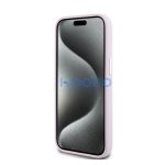 DKNY Liquid Silicone Small Metal Logo Apple iPhone 15 Plus / 14 Plus Magsafe hátlap tok, rózsaszín, DKHMP15MSMCHLP