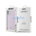 DKNY Liquid Silicone Small Metal Logo Apple iPhone 15 Plus / 14 Plus Magsafe hátlap tok, rózsaszín, DKHMP15MSMCHLP