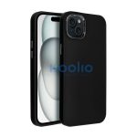 Frame iPhone 15 Plus közepesen ütésálló tok kameravédő kerettel, fekete