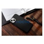 Frame iPhone 15 Plus közepesen ütésálló tok kameravédő kerettel, fekete