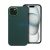 Frame iPhone 15 Plus közepesen ütésálló tok kameravédő kerettel, zöld