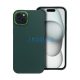 Frame iPhone 15 Plus közepesen ütésálló tok kameravédő kerettel, zöld