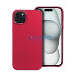 Frame iPhone 15 Plus közepesen ütésálló tok kameravédő kerettel, magenta