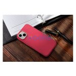 Frame iPhone 15 Plus közepesen ütésálló tok kameravédő kerettel, magenta