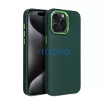 Frame iPhone 15 Pro Max közepesen ütésálló tok kameravédő kerettel, zöld