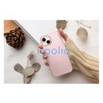 Frame iPhone 15 Pro Max közepesen ütésálló tok kameravédő kerettel, rózsaszín