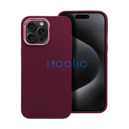 Frame iPhone 15 Pro Max közepesen ütésálló tok kameravédő kerettel, lila