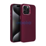 Frame iPhone 15 Pro Max közepesen ütésálló tok kameravédő kerettel, lila