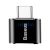 Baseus USB-USB-C 2.4A adapter, fekete