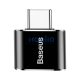 Baseus USB-USB-C 2.4A adapter, fekete