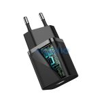 Baseus Super Si USB-AUSB-C gyorstöltő 1 m-es USB-AUSB-C-Lightning kábellel, 20W, fekete