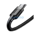 Baseus Cafule USB / Micro-USB töltő- és adatkábel, 2,4A, 1m, szürke-fekete