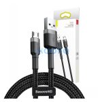 Baseus Cafule USB / Micro-USB töltő- és adatkábel, 2,4A, 1m, szürke-fekete