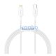 Baseus Superior Series USB-C / Lightning töltő- és adatkábel, 20W, PD, 1m, fehér