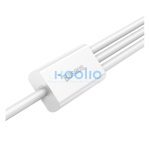 Baseus Superior Series 3in1 töltő- és adatkábel, USB / microUSB / USB-C / Lightning, 3,5 A, 1,2 m, fehér