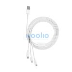 Baseus Superior Series 3in1 töltő- és adatkábel, USB / microUSB / USB-C / Lightning, 3,5 A, 1,2 m, fehér