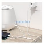 Baseus Superior Series 3in1 töltő- és adatkábel, USB / microUSB / USB-C / Lightning, 3,5 A, 1,2 m, fehér