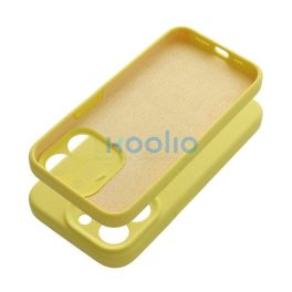2mm Apple iPhone 15 szilikon hátlap tok, sárga