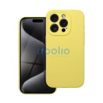 2mm Apple iPhone 15 szilikon hátlap tok, sárga