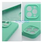 2mm Apple iPhone 15 Pro Max szilikon hátlap tok, mentazöld