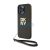 DKNY PU Leather Stack Logo Apple iPhone 15 Pro Max hátlap tok csuklópánttal, barna