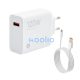 Xiaomi MDY-14-EE GaN USB-A- USB-C hálózati töltő adapter + adatkábel,120W, 6A, fehér