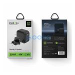 Energea Travelite GAN66 1xUSB-A/ 2xUSB-C utazó gyorstöltő adapter, (PD-PPS-QC 3.0) 66W, fekete (US/EU)