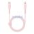 Energea Flow C94 USB-C / Lightning MFI szövet gyorstöltő- és adatkábel, 1.5m, 60W, 3A, rózsaszín