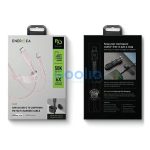 Energea Flow C94 USB-C / Lightning MFI szövet gyorstöltő- és adatkábel, 1.5m, 60W, 3A, rózsaszín