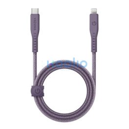   Energea Flow C94 USB-C / Lightning MFI szövet gyorstöltő- és adatkábel, 1.5m, 60W, 3A, lila