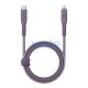 Energea Flow C94 USB-C / Lightning MFI szövet gyorstöltő- és adatkábel, 1.5m, 60W, 3A, lila
