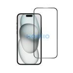 Blue Star Apple iPhone 15/16 Plus 5D teljes kijelzős tempered glass kijelzővédő üvegfólia, fekete