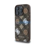 Guess Peony On 4G Background Apple iPhone 16 Pro MagSafe kompatibilis tok, barna GUHMP16LP4PWPW