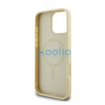 Guess Saffiano Peony Classic Logo Apple iPhone 16 Pro hátlap tok, arany GUHMP16LPSAPSMED